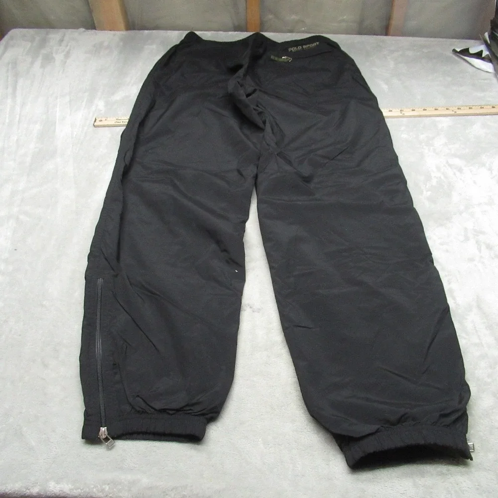 Polo Sports Pants Mens XL Black Elastic Waist Lightweight Streetwear‎ Rain 32x32